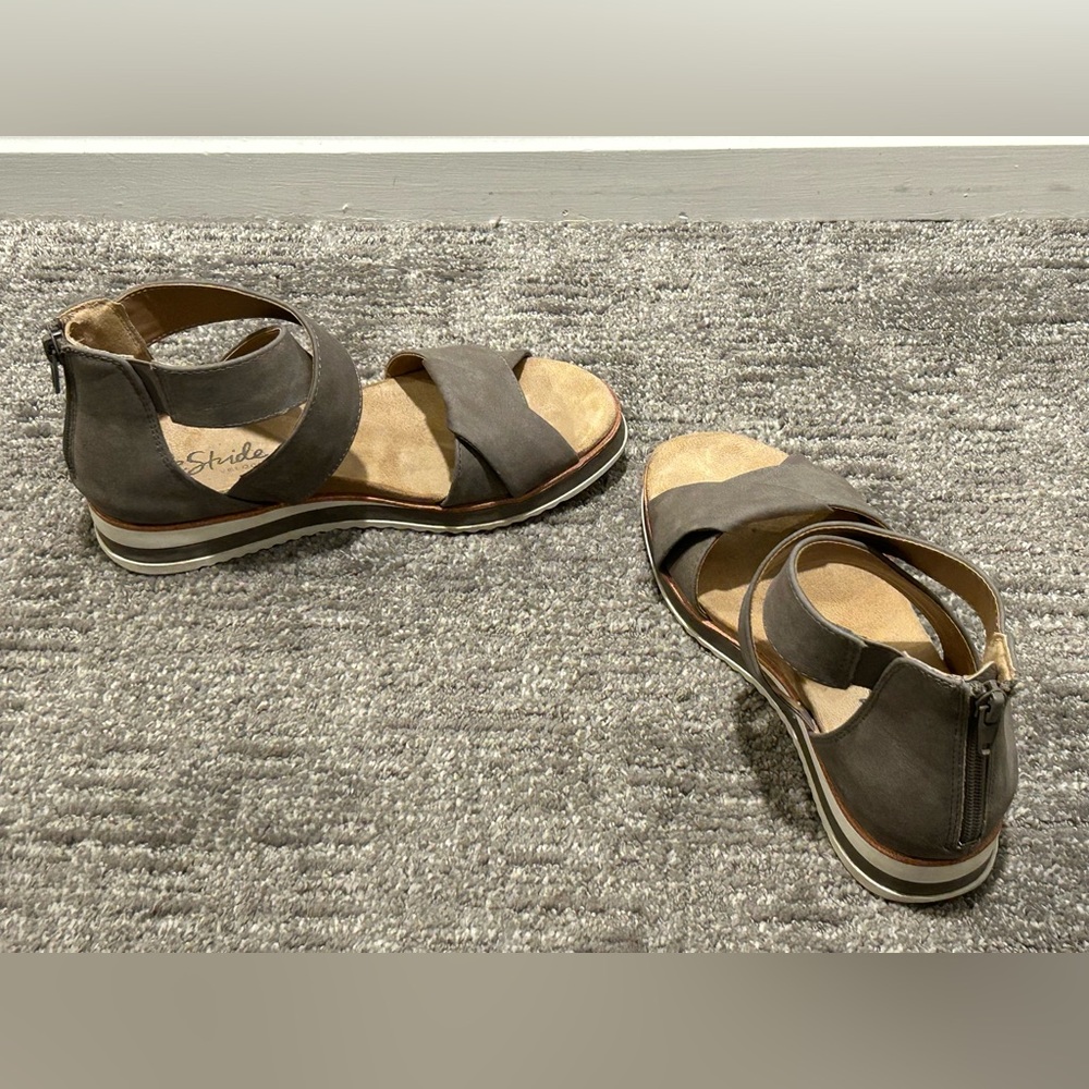 Life stride strap sandal with ankle zip